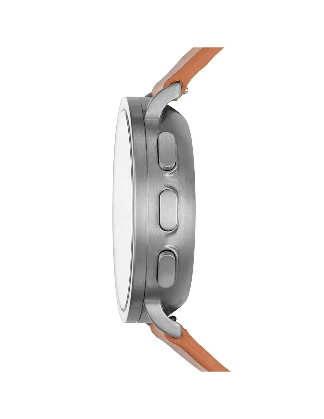 Montre Femme Skagen Hagen Connectée SKT1104 Cadran Noir Bracelet Cuir Marron