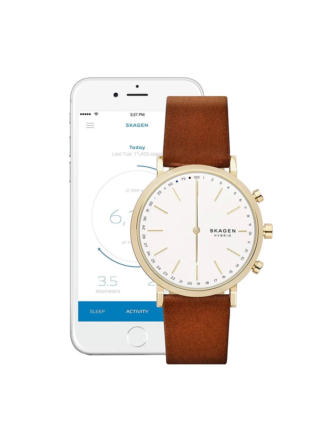 Montre Connectée Skagen Hald Hybrid Smartwatch SKT1206 vue 4