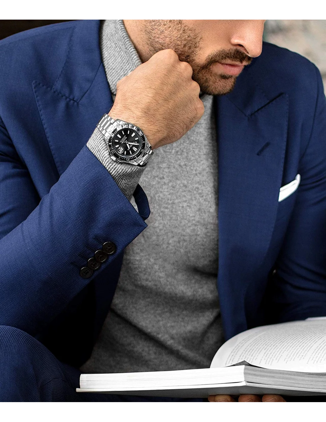 Montre Homme Stuhrling Original Aquadiver 3950A.1 vue 2