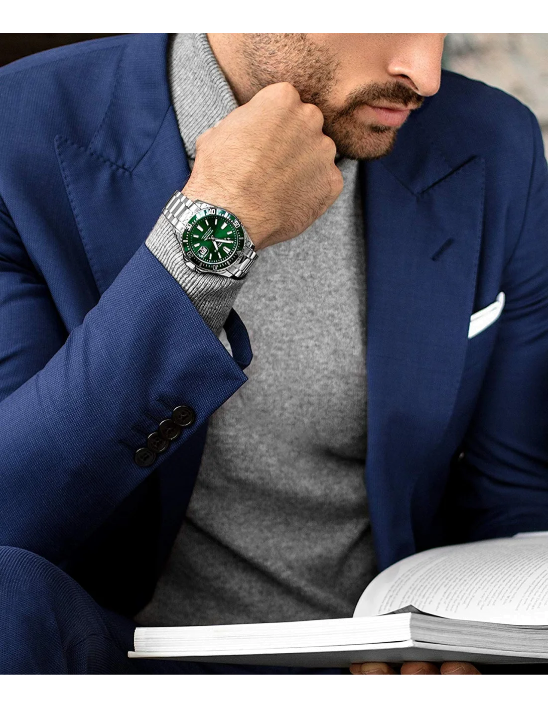 Montre Homme Stuhrling Original Aquadiver 3950A.3 vue 3