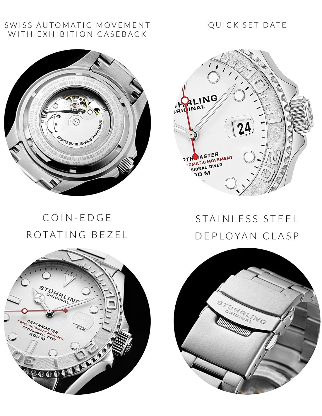 Montre Homme Stuhrling Original Depthmaster 893.01 vue 2