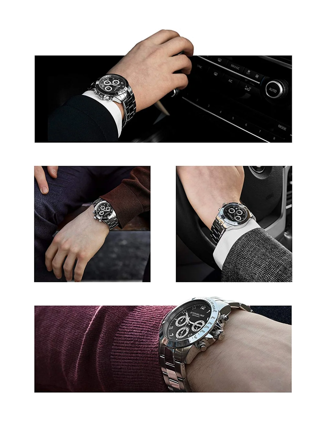 Montre Homme Stuhrling Original Concorso 665BZ.01 vue 2