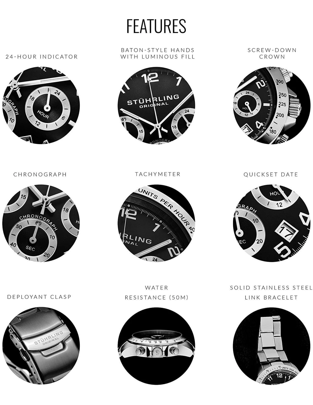 Montre Homme Stuhrling Original Concorso 665BZ.01