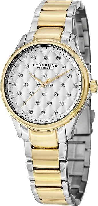 Montre Femme Stuhrling Original Symphony Culcita 567.02 Bracelet en acier bicolore