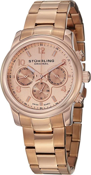 Montre Femme Stuhrling Original Monaco Aruba 796B.03 Bracelet en acier de couleur or rose