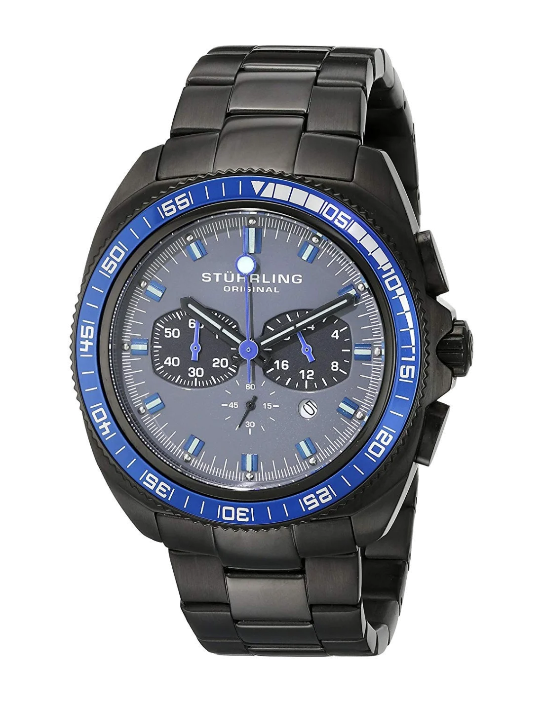 Montre Homme Stuhrling Original Aquadiver Concorso 177 586B.03 Bracelet en acier noir