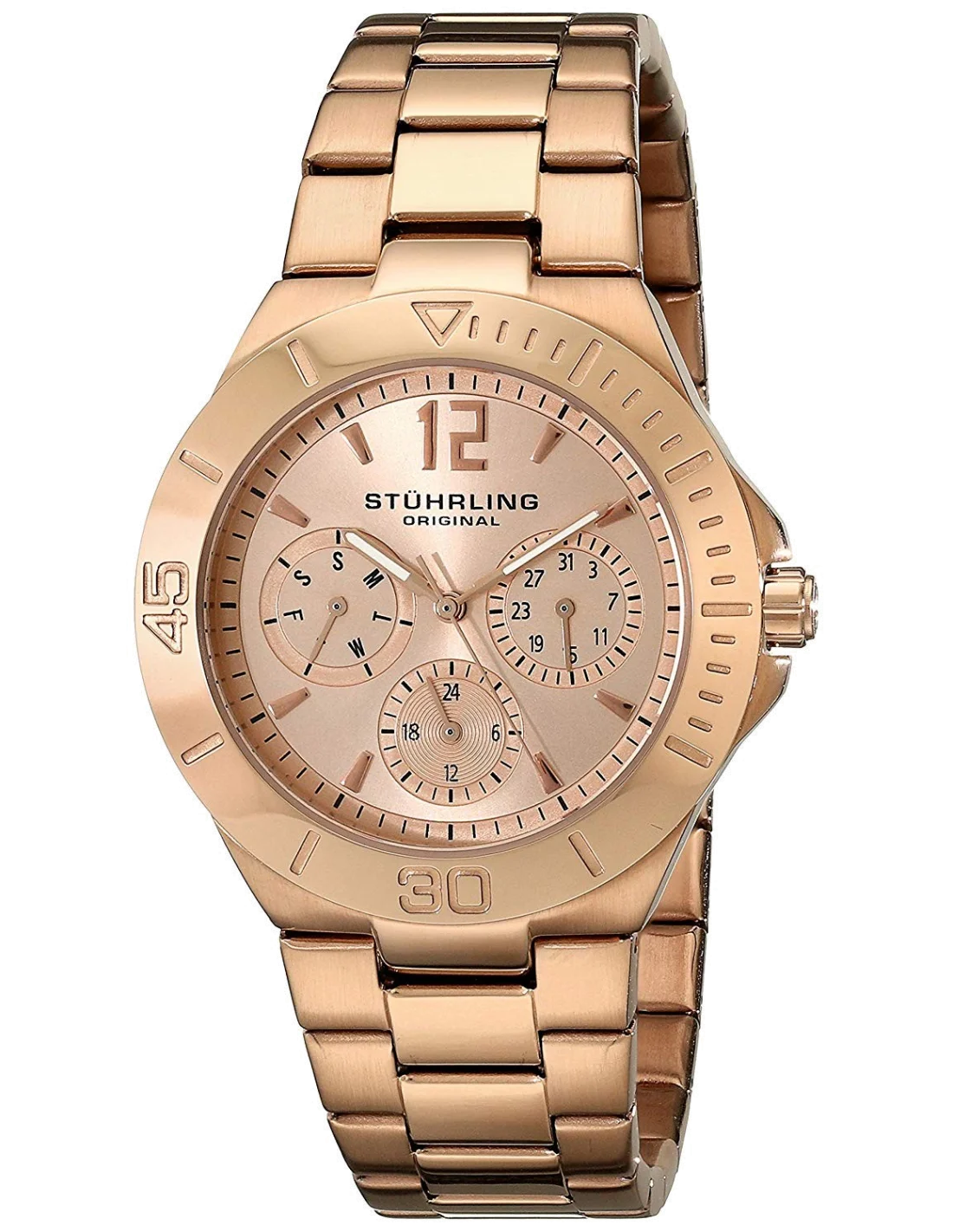 Montre Femme Stuhrling Original Aquadiver 558.03 Or Rose