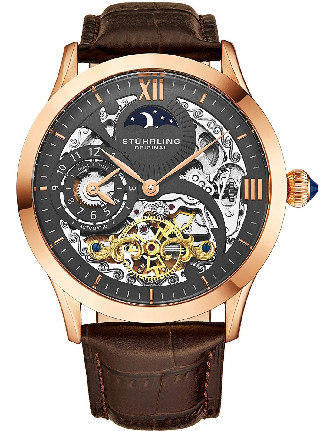 Montre Homme Stuhrling Original Legacy 571.3345K54 Marron vue 3