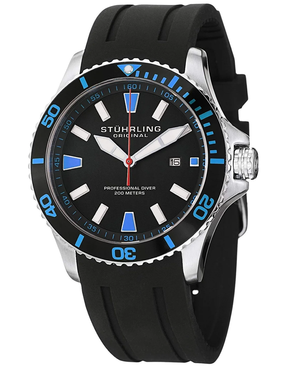 Montre Homme Stuhrling Original Aquadiver 706.02 Noir