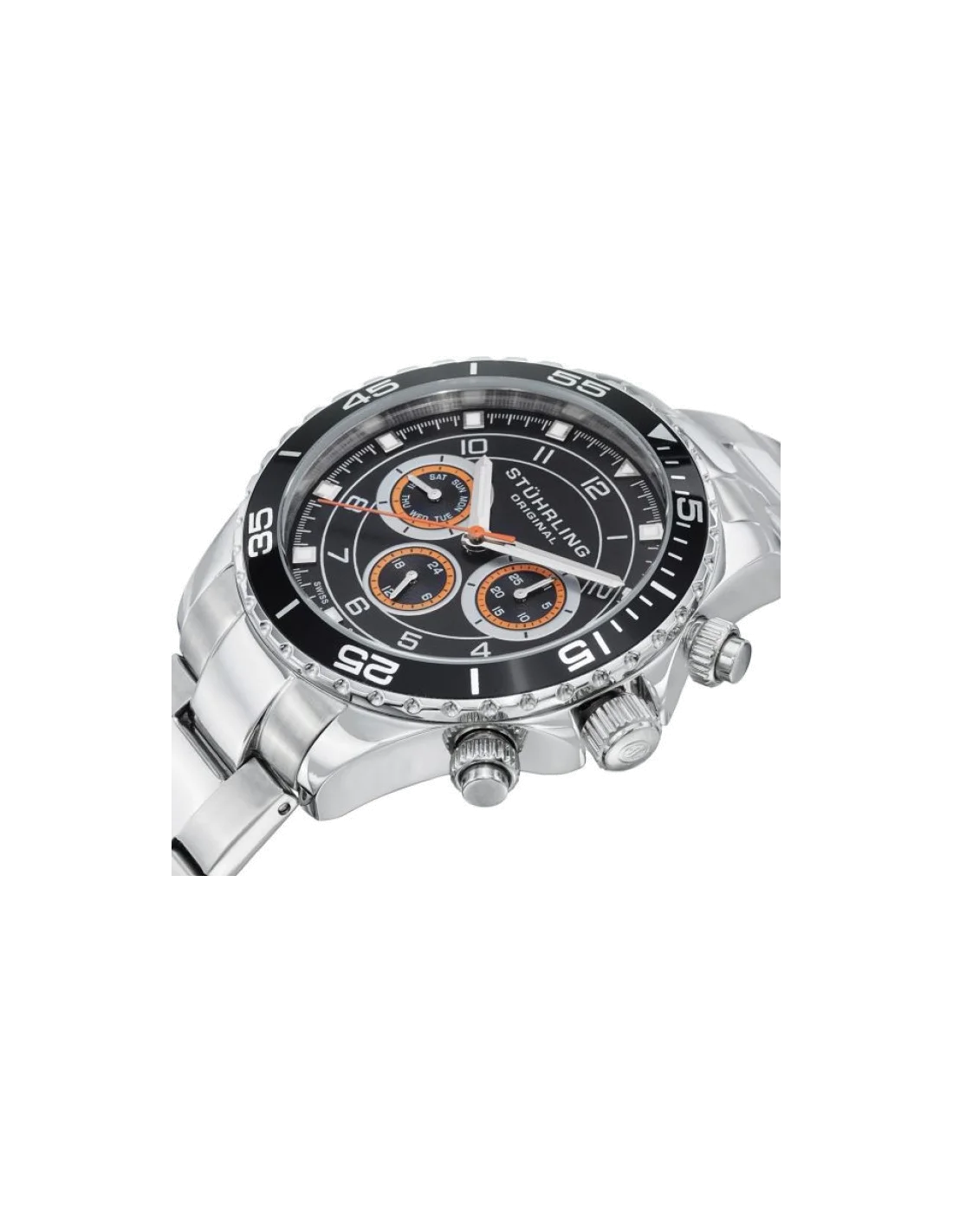 Montre Homme Stuhrling Original Aquadiver 643.01 Argent vue 2