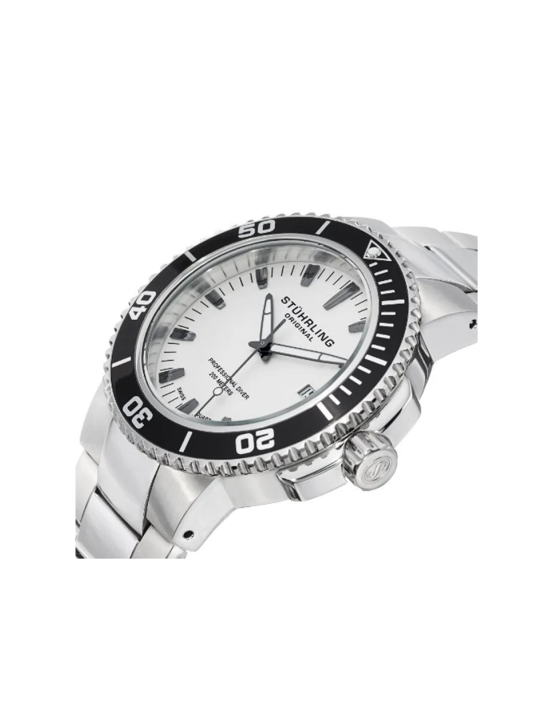 Montre Homme Stuhrling Original Aquadiver 749.01 Argent vue 2