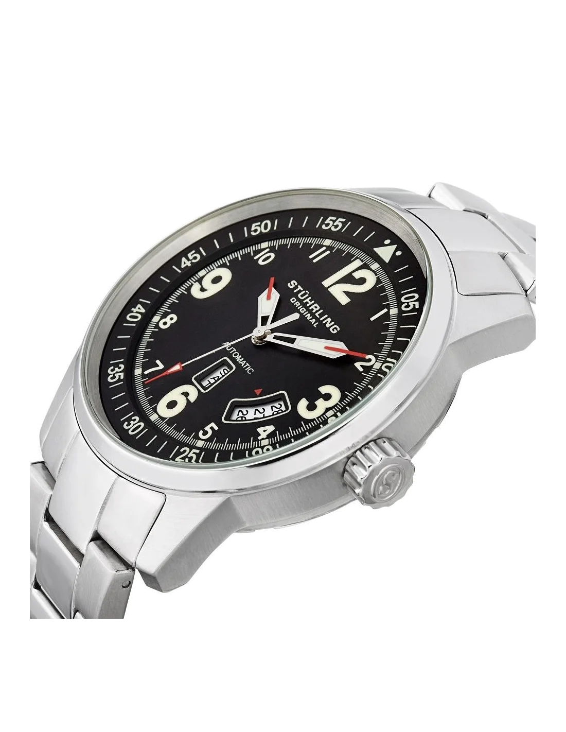 Montre Homme Stuhrling Original Aviator 378B.33111 Argent vue 2