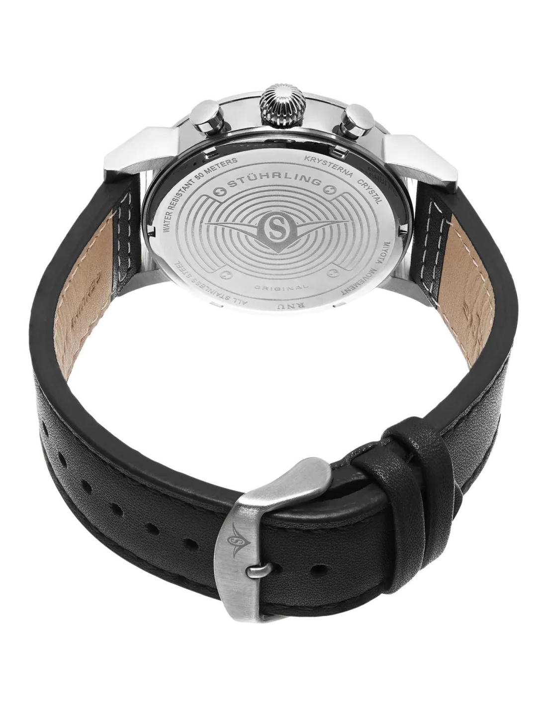 Montre Homme Stuhrling Original Aviator 583.01 Noir vue 3