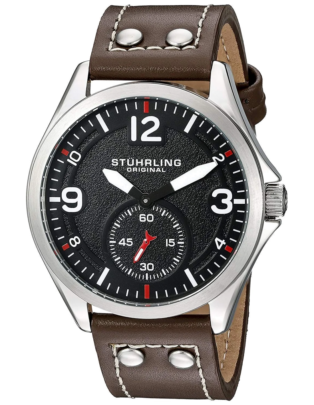 Montre Homme Stuhrling Original Aviator 684.01 Marron