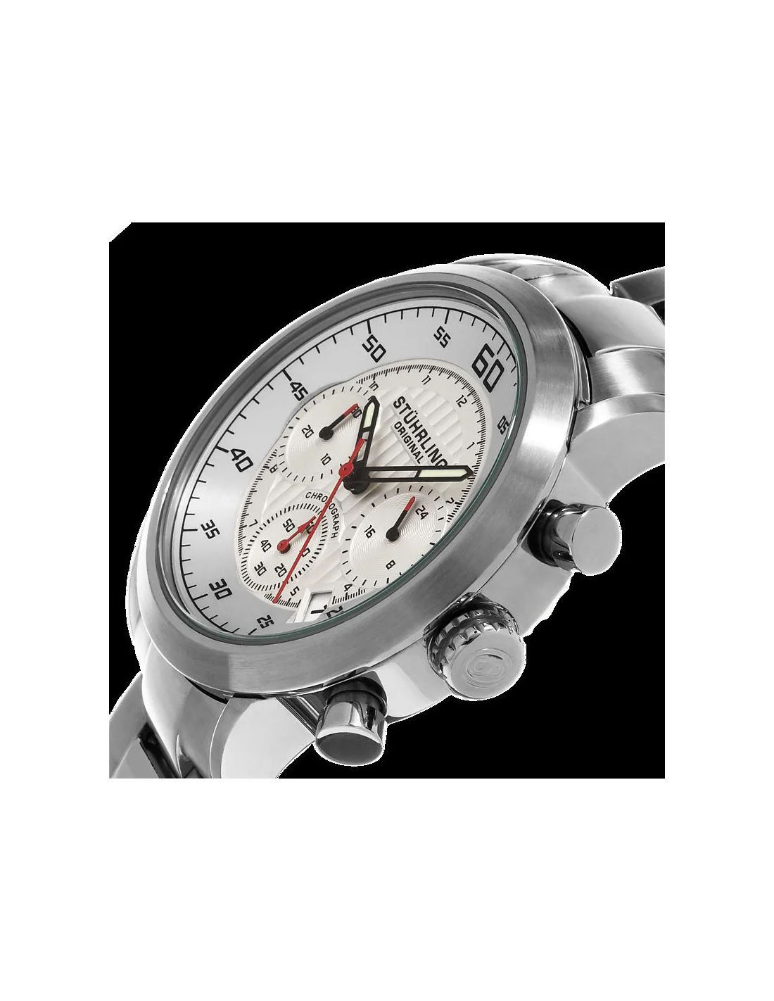 Montre Homme Stuhrling Original Monaco 816.01 Argent vue 2