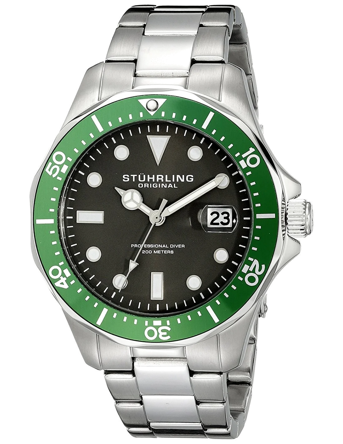 Montre Homme Stuhrling Original Aquadiver 824.03 Argent