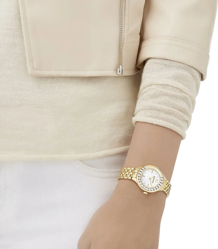 Montre Femme Swarovski Lovely Crystal 5242895 - Acier Doré Jaune & Cadran Nacre vue 3