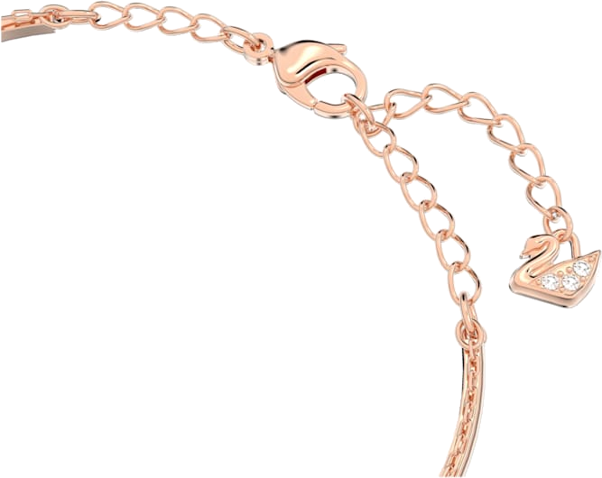 Bracelet Swarovski Ginger Plaqué Or Rose - Blanc vue 2