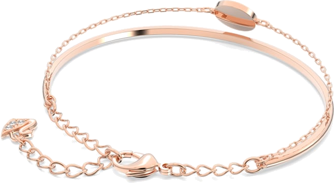 Bracelet Swarovski Ginger Plaqué Or Rose - Blanc vue 3