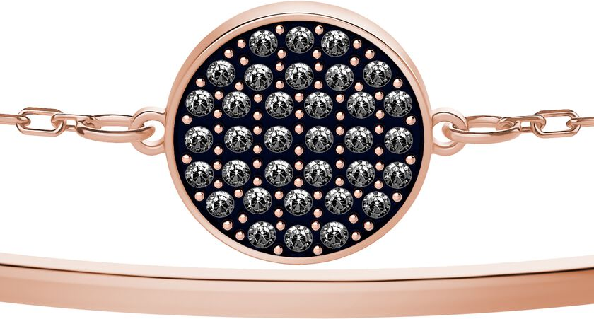 Bracelet Swarovski Ginger Plaqué Or Rose - Gris vue 3
