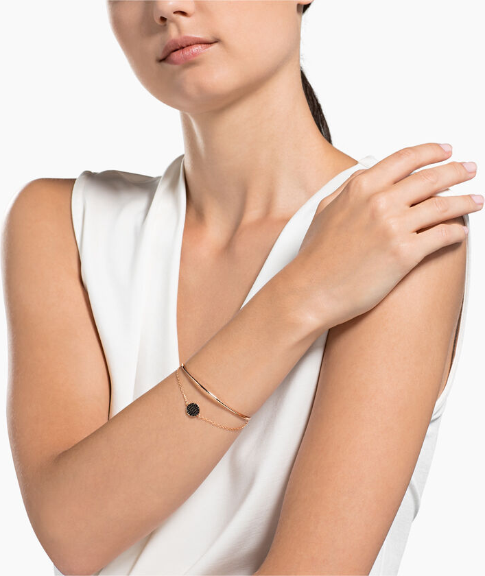 Bracelet Swarovski Ginger Plaqué Or Rose - Gris vue 4