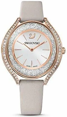 Montre-bracelet Swarovski Octea Lux 5414410 pour femme, cadran noir et bracelet cuir vue 3