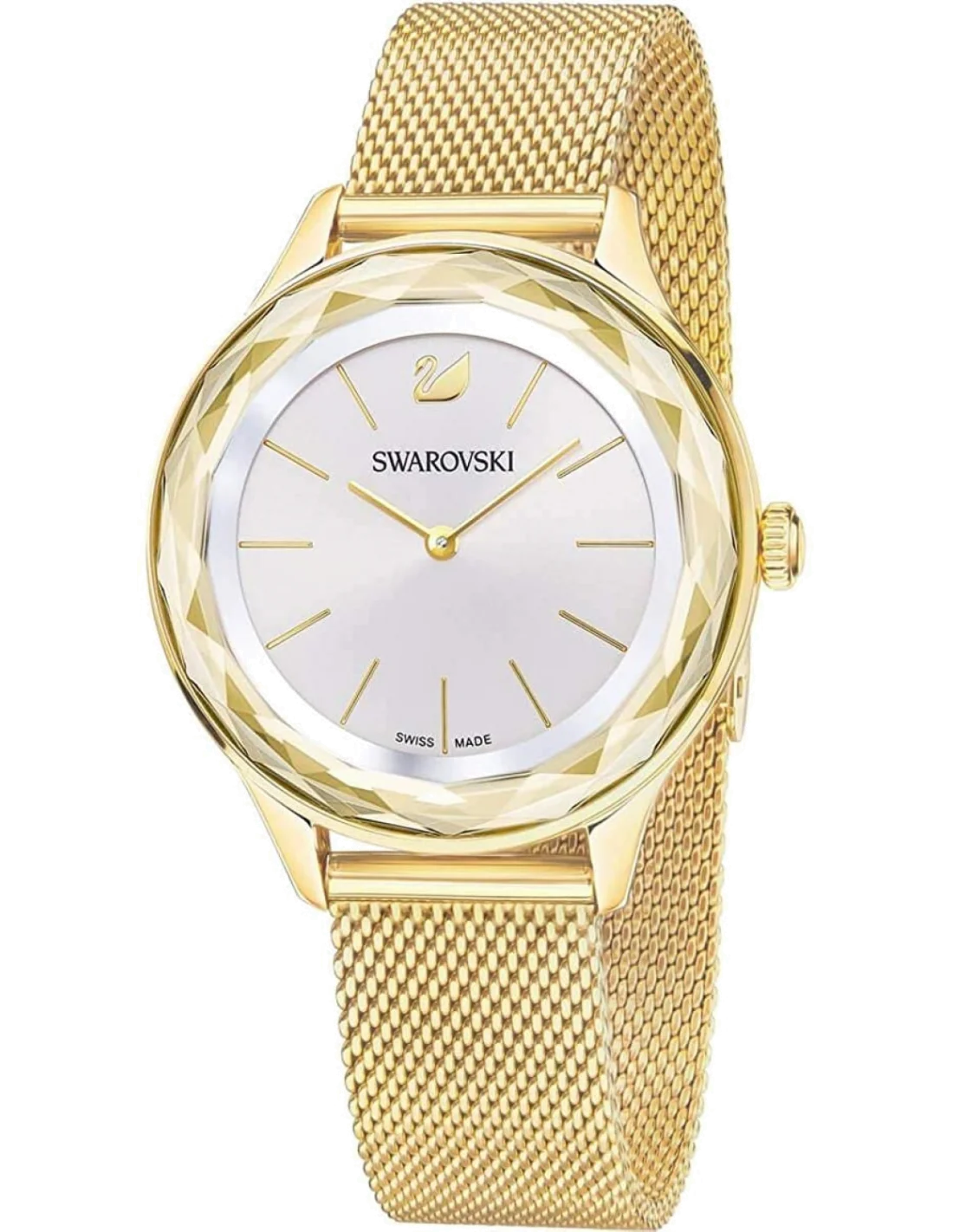 Montre Femme Swarovski Octea Lux 5430417 - Cadran Doré, Bracelet Milanais Or