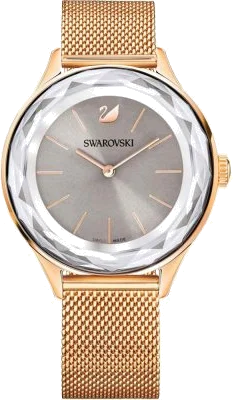 Montre Femme Swarovski Octea Nova 5451634 en Acier Or Rose à Maille Milanaise