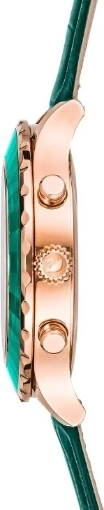 Montre Femme Swarovski Octea Lux Chrono 5452498 Cadran Vert Émeraude Cuir vue 2