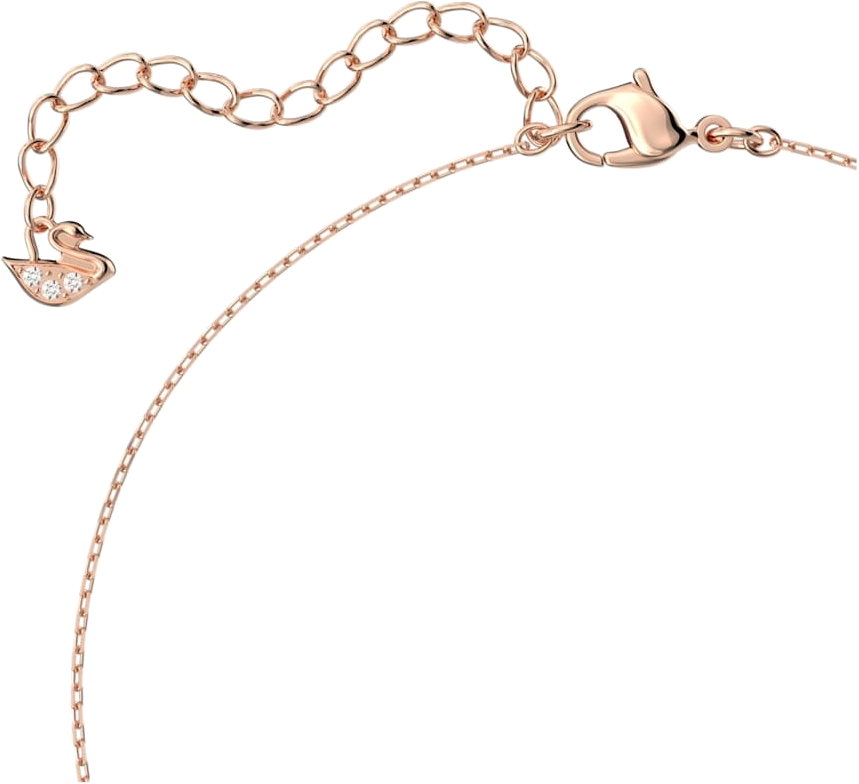 Collier Swarovski Attract solitaire carré en métal rhodié - Or rose vue 2