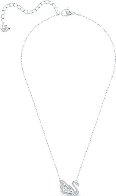Collier Swarovski Dancing Swan pendentif cygne en métal rhodié - Blanc vue 5