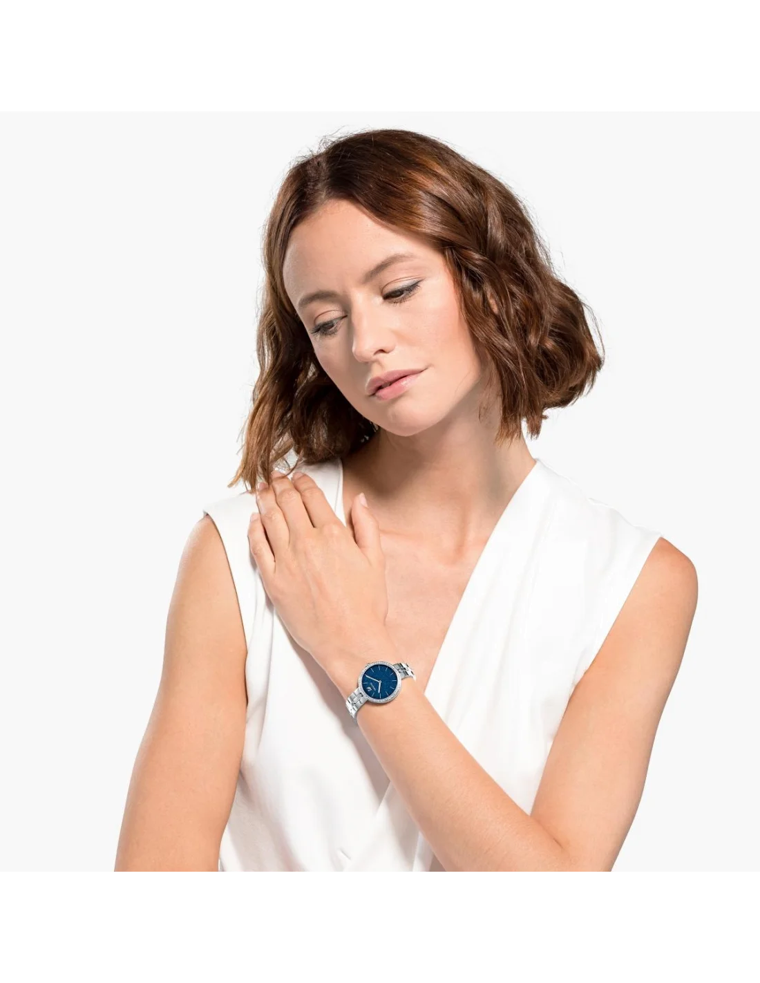 Montre Femme Swarovski Cosmopolitan 5517790 Cadran Bleu Diamanté Acier Inoxydable vue 3