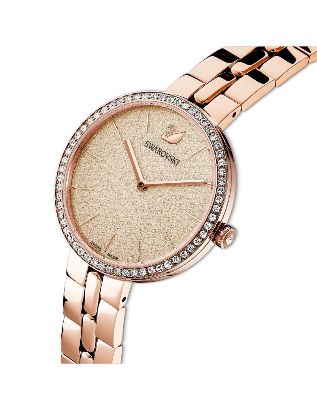 Montre Swarovski Cosmopolitan 5517800 pour Femme, Boîtier Acier Or Rose 32mm, Cadran Poudre de Diamants vue 2