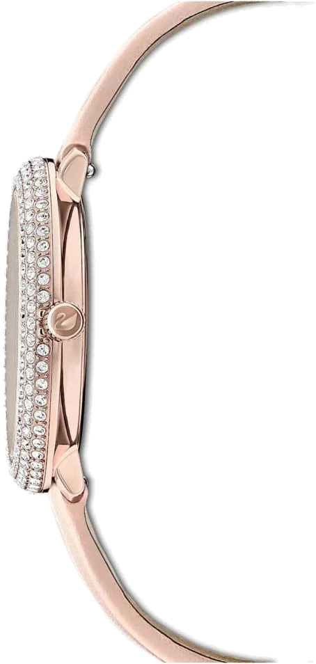 Swarovski Crystal Frost 5519223 - Montre Femme Cadran Argent Bracelet Cuir Rose vue 2