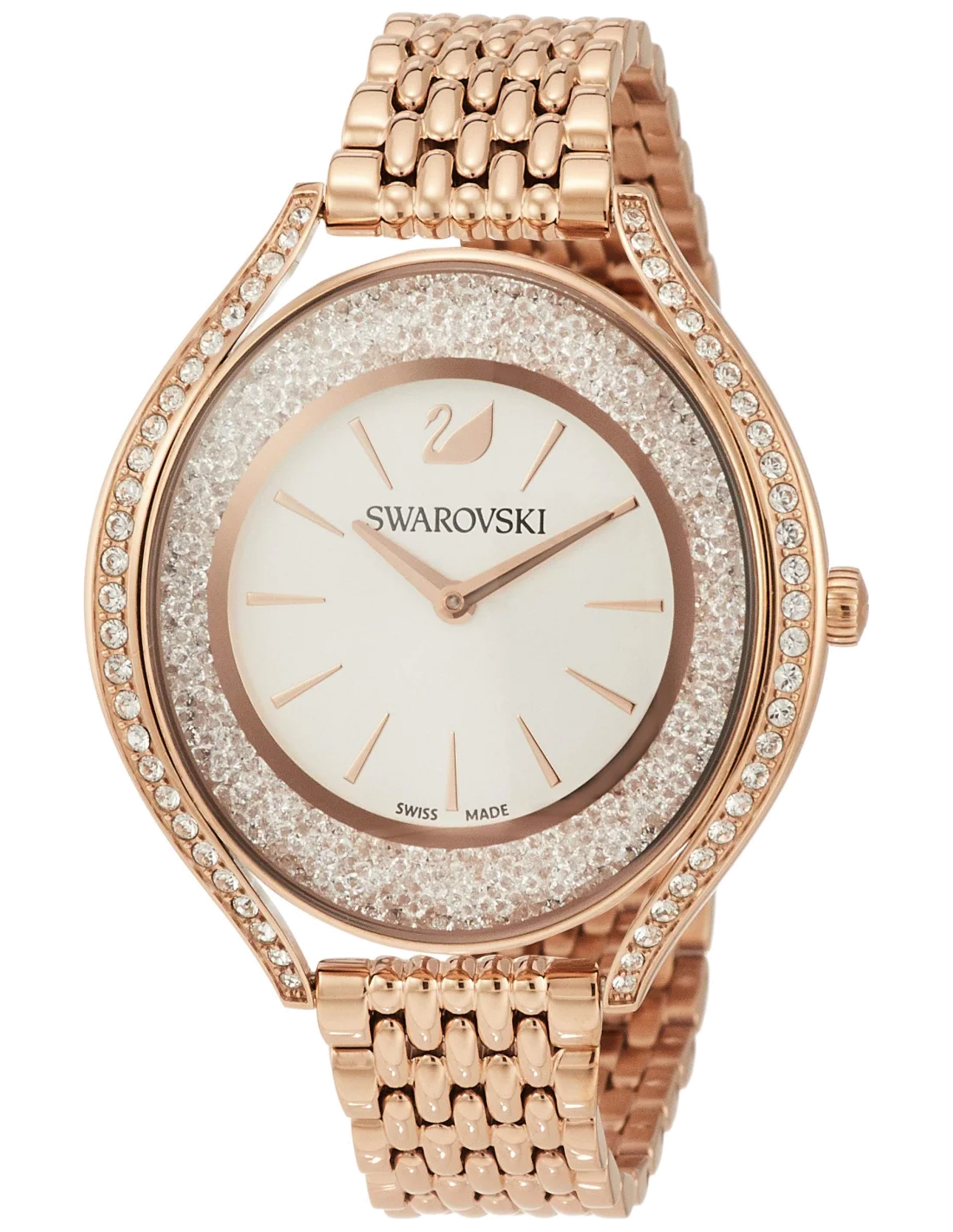 Montre Femme Swarovski Crystalline 5519459 en Acier Or Rose et Cristaux