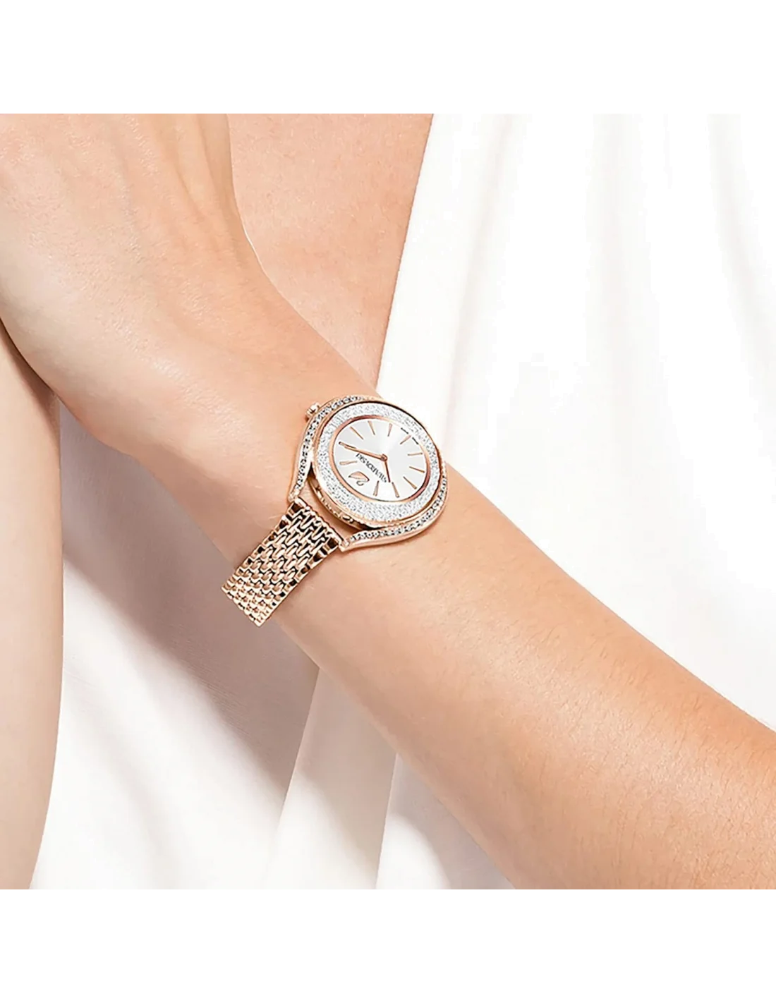 Montre Femme Swarovski Crystalline 5519459 en Acier Or Rose et Cristaux vue 2