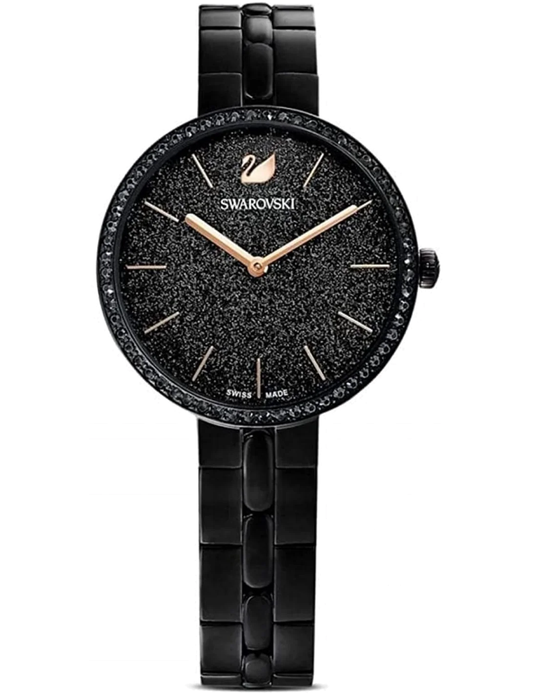 Montre Femme Swarovski Cosmopolitan 5547646, Cadran Noir Poudré de Diamants