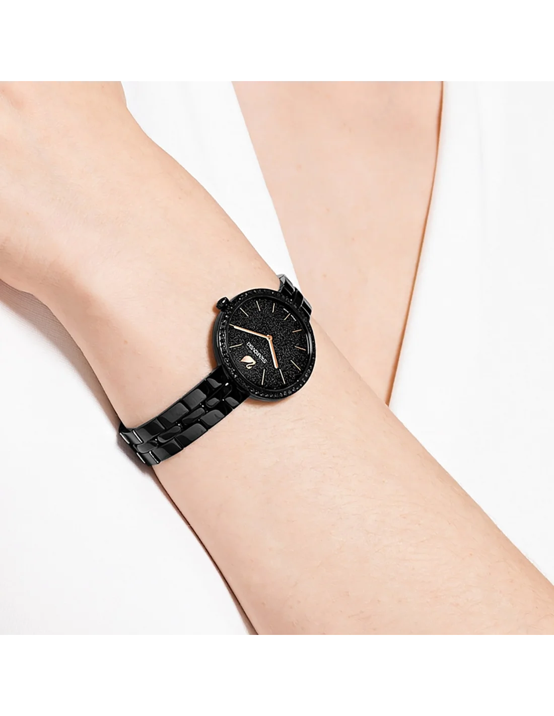 Montre Femme Swarovski Cosmopolitan 5547646, Cadran Noir Poudré de Diamants vue 4