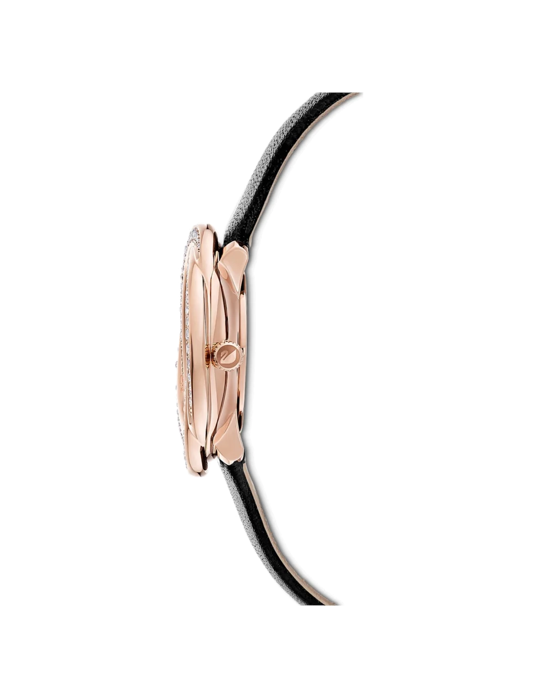 Montre Femme Swarovski Crystal Flower 5552421, Boîtier Or Rose, Cadran et Bracelet Noir vue 2