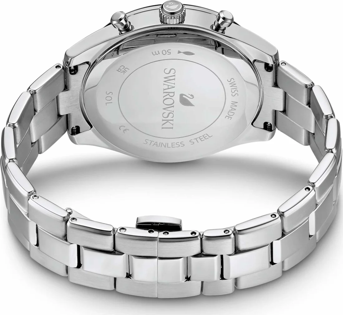 Montre Swarovski Octea Lux Sport 5610520 - Chronomètre Femme Cadran Noir Bracelet Acier vue 6