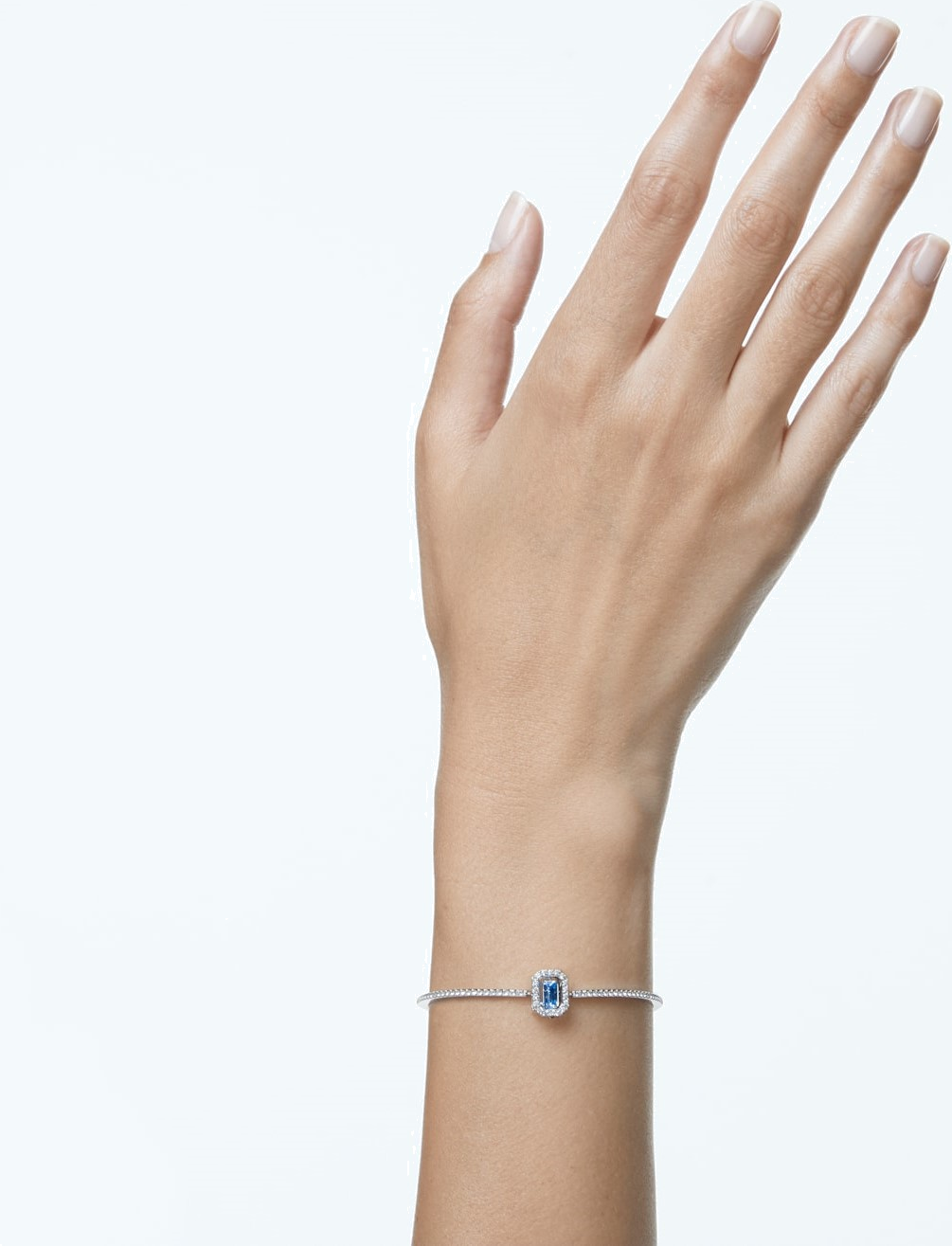 Bracelet Swarovski Jonc Millenia en métal rhodié - Bleu vue 3