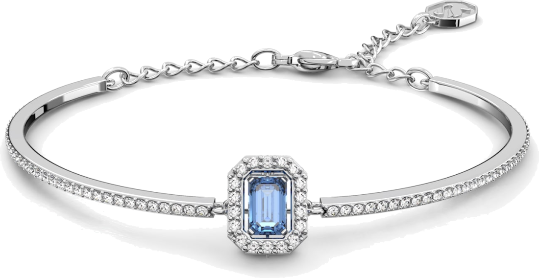 Bracelet Swarovski Jonc Millenia en métal rhodié - Bleu vue 4