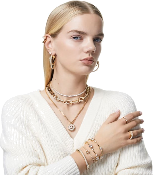 Bracelet Swarovski Jonc Millenia en métal rhodié - Jaune vue 4