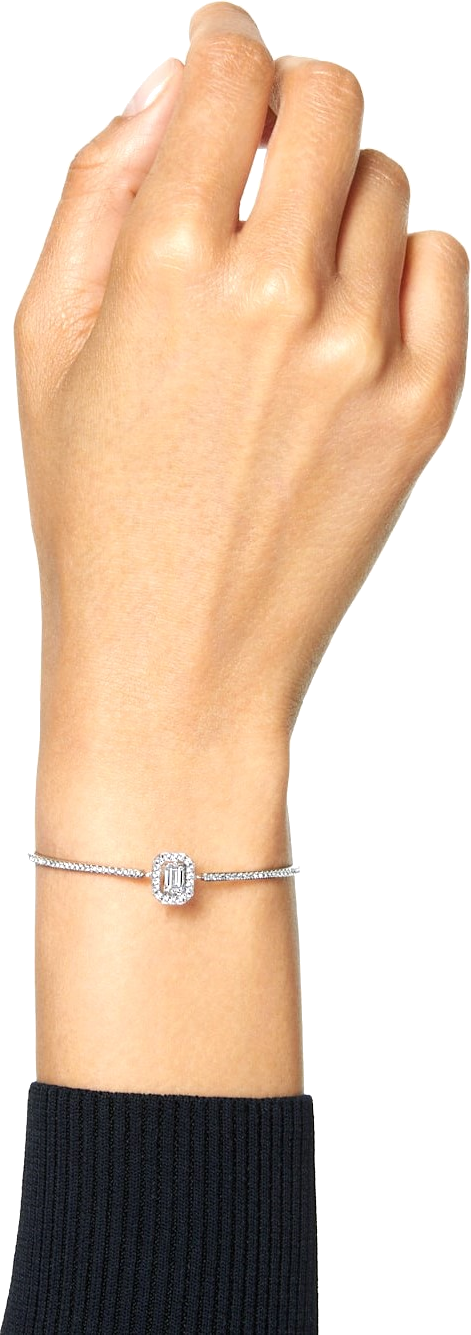 Bracelet Swarovski Jonc Millenia en métal rhodié - Argent vue 3