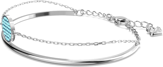 Bracelet Swarovski Ginger Plaqué Rhodium - Bleu vue 3