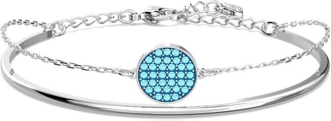 Bracelet Swarovski Ginger Plaqué Rhodium - Bleu vue 5