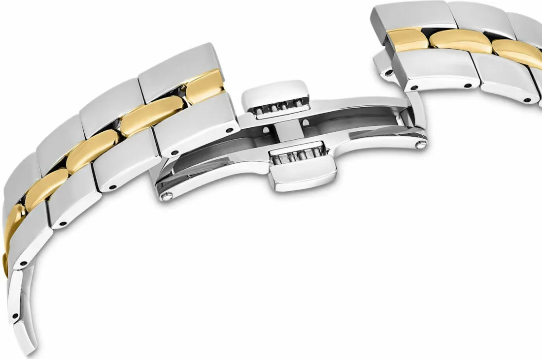 Montre Femme Swarovski 5644072 Cosmopolitan Acier Bicolore Cadran Noir Pailleté vue 6