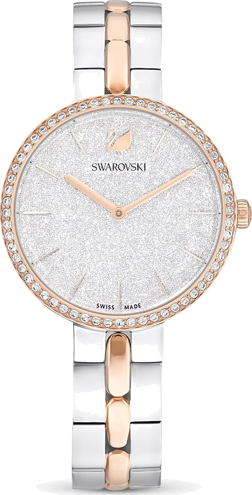 Montre Femme Swarovski Cosmopolitan 5644081, Cadran Argent, Bracelet Bicolore Acier Argent & Or Rose