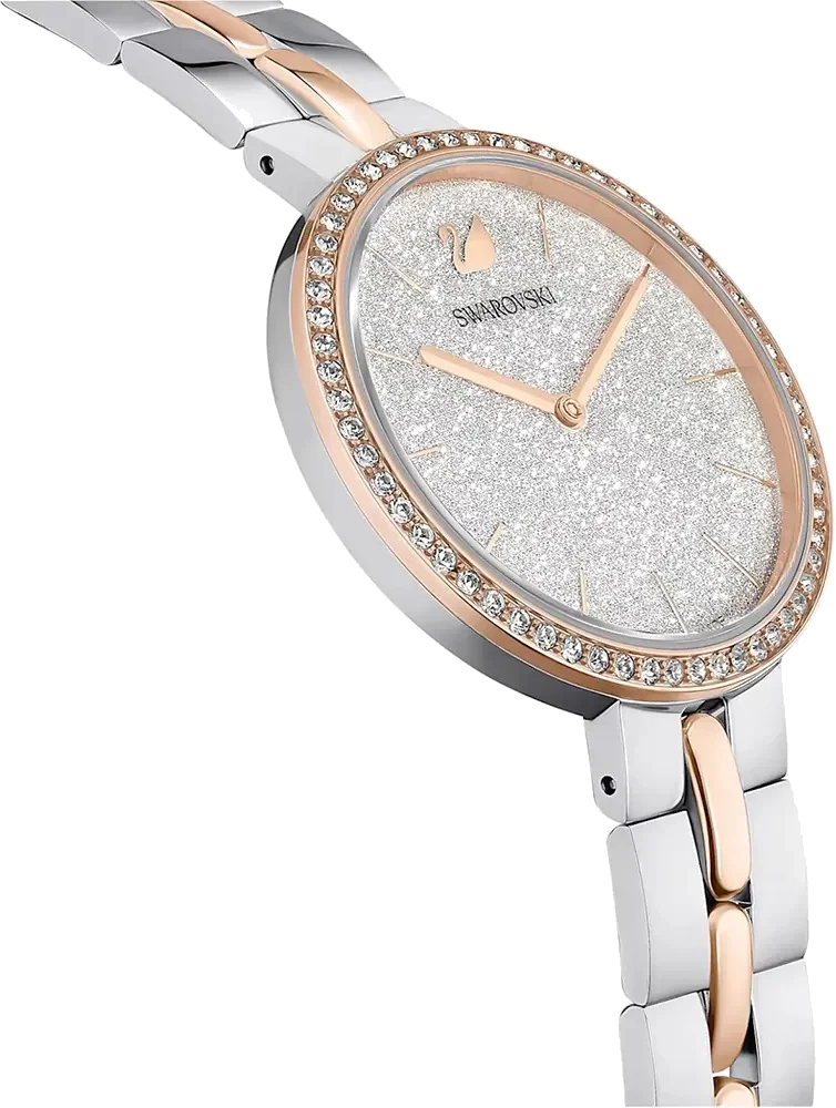 Montre Femme Swarovski Cosmopolitan 5644081, Cadran Argent, Bracelet Bicolore Acier Argent & Or Rose vue 3
