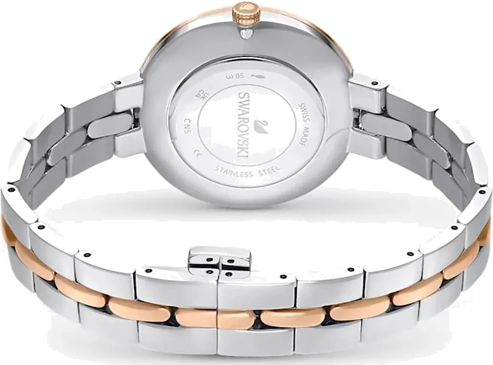 Montre Femme Swarovski Cosmopolitan 5644081, Cadran Argent, Bracelet Bicolore Acier Argent & Or Rose vue 4